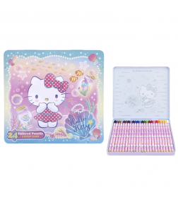 Hello Kitty 24 Colors Pencil Metal Box