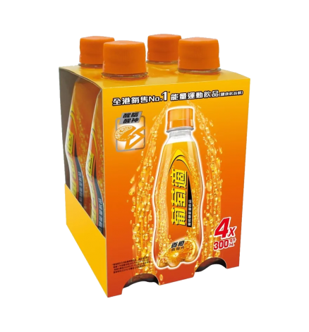 LUCOZADE LUCOZADE ENERGY 300mlx4s Orange 300MLX4