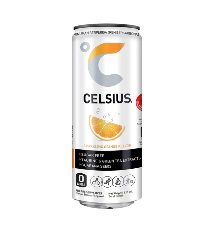 CELSIUS FITNESS DRINK-SPARKLING ORANGE FLV 325ML