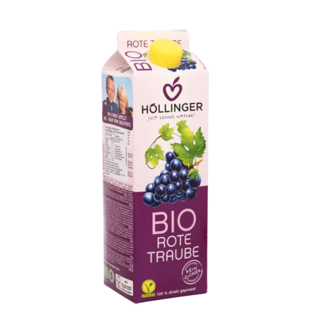 HOLLINGER 100% Organic Red Grape Juice,1 L (no added sugar, not from concentrate