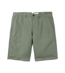 10`` Khaki Shorts in Linen-Cotton