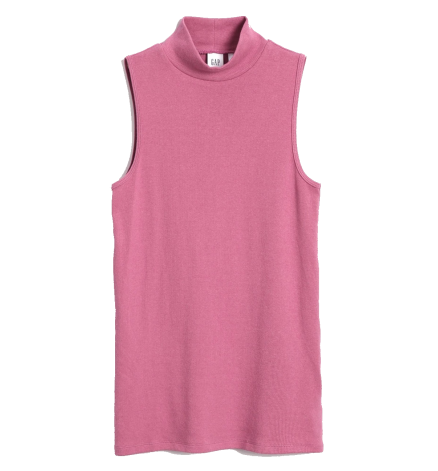Featherweight Ribbed Mockneck Tank