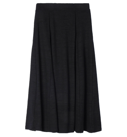 Softspun Midi Circle Skirt – true black