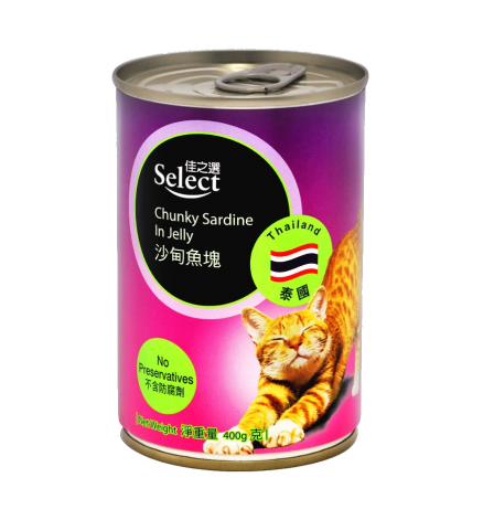 SELECT CAT CHUNKY SARDINE IN JELLY 400G